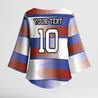 America Rugby Custom Kimono Sleeve Blouse USA Falcons Stripes Style