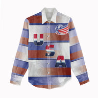 America Rugby Custom Women Casual Shirt USA Falcons Stripes Style