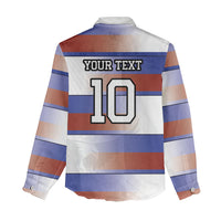America Rugby Custom Women Casual Shirt USA Falcons Stripes Style