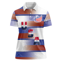 America Rugby Custom Women Polo Shirt USA Falcons Stripes Style
