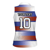 America Rugby Custom Women Sleeveless Polo Shirt USA Falcons Stripes Style