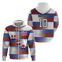 America Rugby Custom Zip Hoodie USA Falcons Stripes Style