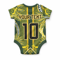 South Africa Rugby Custom Baby Onesie Springbok with King Protea Inspired by African Heritage
