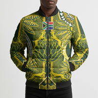 South Africa Rugby Custom Bomber Puffer Jacket Springbok with King Protea Inspired by African Heritage