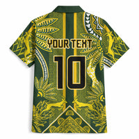 South Africa Rugby Custom Hawaiian Shirt Springbok with King Protea Inspired by African Heritage