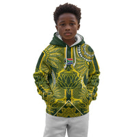 South Africa Rugby Custom Kid Hoodie Springbok with King Protea Inspired by African Heritage