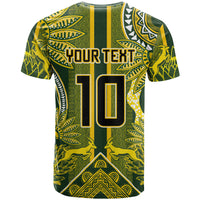 South Africa Rugby Custom T shirt Springbok with King Protea Inspired by African Heritage
