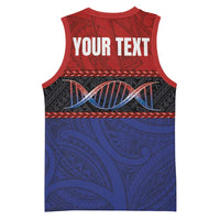 Personalised Samoan DNA-Proud of Samoa Basketball Jersey Polynesian Patterns - Wonder Print Shop
