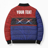 Personalised Samoan DNA-Proud of Samoa Bomber Puffer Jacket Polynesian Patterns - Wonder Print Shop