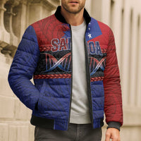 Personalised Samoan DNA-Proud of Samoa Bomber Puffer Jacket Polynesian Patterns - Wonder Print Shop