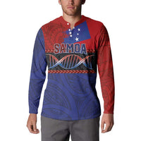 Personalised Samoan DNA-Proud of Samoa Button Sweatshirt Polynesian Patterns - Wonder Print Shop