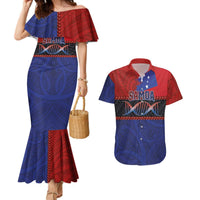Personalised Samoan DNA-Proud of Samoa Couples Matching Mermaid Dress and Hawaiian Shirt Polynesian Patterns - Wonder Print Shop