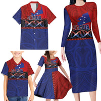 Personalised Samoan DNA-Proud of Samoa Family Matching Long Sleeve Bodycon Dress and Hawaiian Shirt Polynesian Patterns - Wonder Print Shop