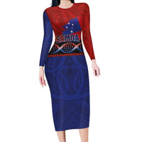 Personalised Samoan DNA-Proud of Samoa Family Matching Long Sleeve Bodycon Dress and Hawaiian Shirt Polynesian Patterns - Wonder Print Shop