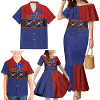 Personalised Samoan DNA-Proud of Samoa Family Matching Mermaid Dress and Hawaiian Shirt Polynesian Patterns - Wonder Print Shop