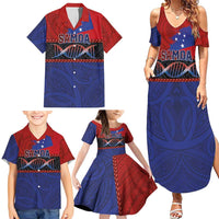 Personalised Samoan DNA-Proud of Samoa Family Matching Summer Maxi Dress and Hawaiian Shirt Polynesian Patterns - Wonder Print Shop