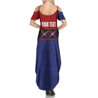 Personalised Samoan DNA-Proud of Samoa Family Matching Summer Maxi Dress and Hawaiian Shirt Polynesian Patterns - Wonder Print Shop