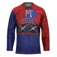 Personalised Samoan DNA-Proud of Samoa Hockey Jersey Polynesian Patterns - Wonder Print Shop