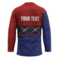 Personalised Samoan DNA-Proud of Samoa Hockey Jersey Polynesian Patterns - Wonder Print Shop