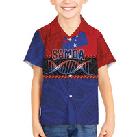 Personalised Samoan DNA-Proud of Samoa Kid Hawaiian Shirt Polynesian Patterns - Wonder Print Shop