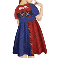 Personalised Samoan DNA-Proud of Samoa Kid Short Sleeve Dress Polynesian Patterns - Wonder Print Shop