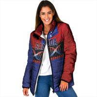 Personalised Samoan DNA-Proud of Samoa Padded Jacket Polynesian Patterns - Wonder Print Shop
