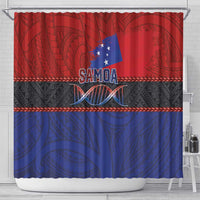 Samoan DNA-Proud of Samoa Shower Curtain Polynesian Patterns - Wonder Print Shop