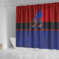 Samoan DNA-Proud of Samoa Shower Curtain Polynesian Patterns - Wonder Print Shop