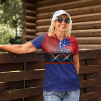 Personalised Samoan DNA-Proud of Samoa Women Polo Shirt Polynesian Patterns - Wonder Print Shop