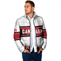 Canada Ice Hockey Custom Padded Jacket Maple Leaves Sporty Geometric Style