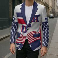 USA Ice Hockey Custom Blazer Flag Sporty Style