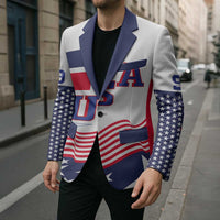 USA Ice Hockey Custom Blazer Flag Sporty Style