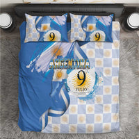 Argentina Independence Day Bedding Set - Día de la Independencia Brush and Grunge Style