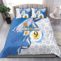 Argentina Independence Day Bedding Set - Día de la Independencia Brush and Grunge Style