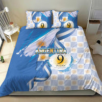 Argentina Independence Day Bedding Set - Día de la Independencia Brush and Grunge Style