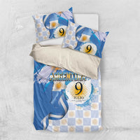 Argentina Independence Day Bedding Set - Día de la Independencia Brush and Grunge Style