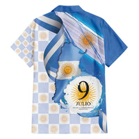 Argentina Independence Day Family Matching Off Shoulder Maxi Dress and Hawaiian Shirt - Día de la Independencia Brush and Grunge Style
