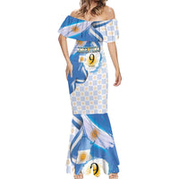 Argentina Independence Day Mermaid Dress - Día de la Independencia Brush and Grunge Style