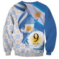 Argentina Independence Day Sweatshirt - Día de la Independencia Brush and Grunge Style