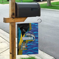 Bahamas Independence Day Garden Flag National Flag Style with Blue Marlin and Emblem