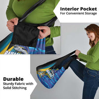 Bahamas Independence Day Grocery Bag National Flag Style with Blue Marlin and Emblem