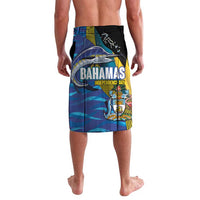 Bahamas Independence Day Lavalava National Flag Style with Blue Marlin and Emblem
