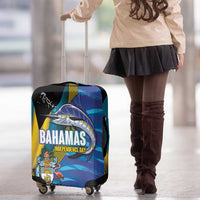 Bahamas Independence Day Luggage Cover National Flag Style with Blue Marlin and Emblem