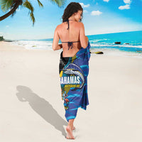 Bahamas Independence Day Sarong National Flag Style with Blue Marlin and Emblem