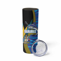 Bahamas Independence Day Skinny Tumbler National Flag Style with Blue Marlin and Emblem