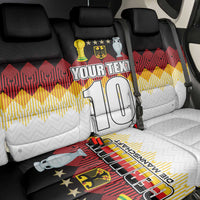 Custom Germany Football Back Car Seat Cover Die Mannschaft Championship Titles World and Euro - Wonder Print Shop