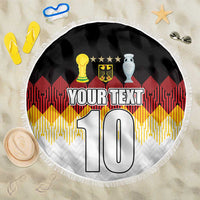 Custom Germany Football Beach Blanket Die Mannschaft Championship Titles World and Euro - Wonder Print Shop