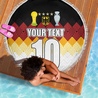 Custom Germany Football Beach Blanket Die Mannschaft Championship Titles World and Euro - Wonder Print Shop