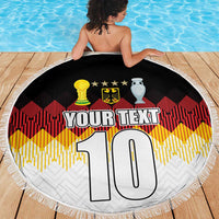 Custom Germany Football Beach Blanket Die Mannschaft Championship Titles World and Euro - Wonder Print Shop
