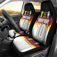 Custom Germany Football Car Seat Cover Die Mannschaft Championship Titles World and Euro - Wonder Print Shop